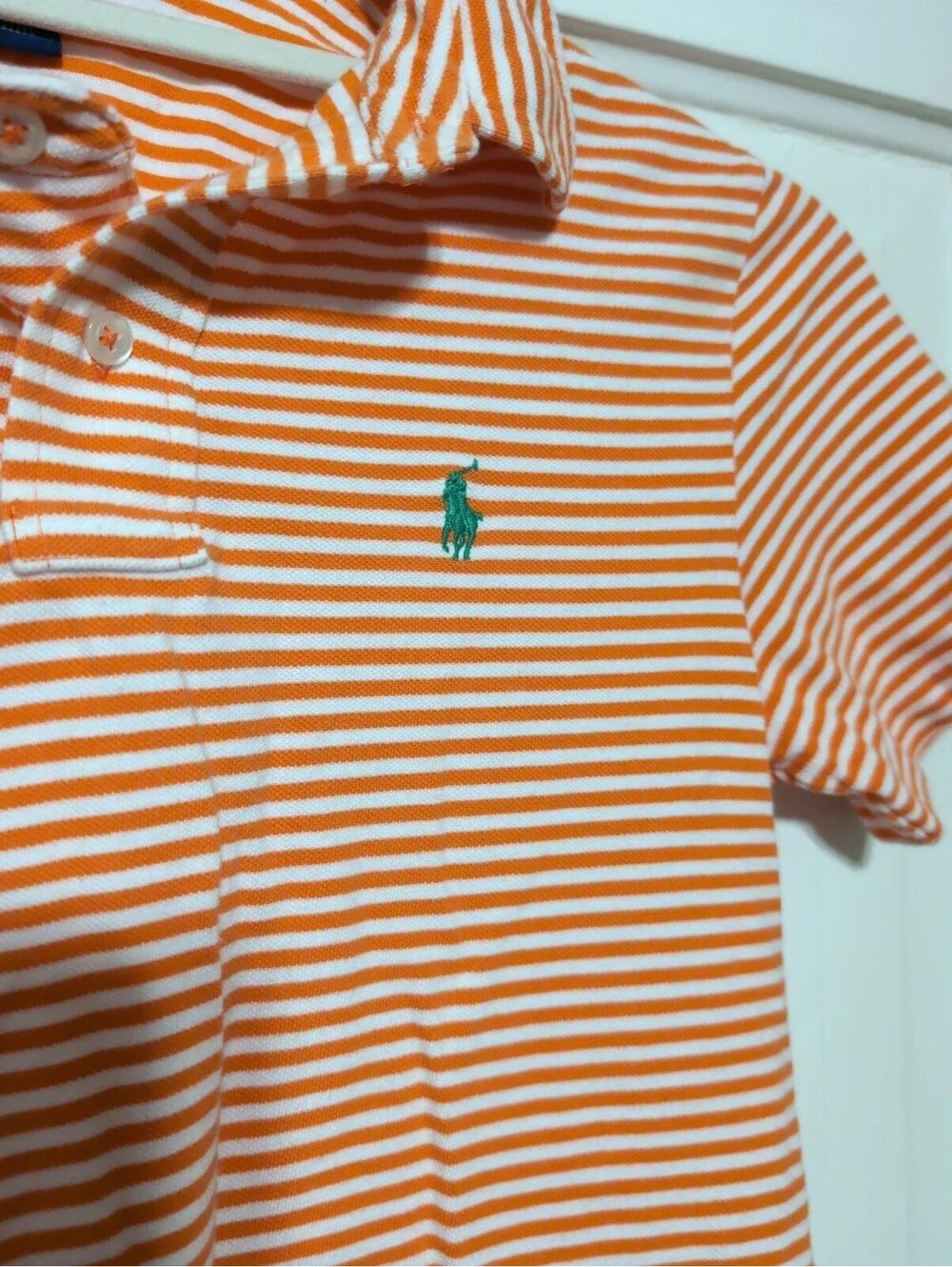 Polo Ralph Lauren Striped Pony Polo Shirt Golf Girls M(10/12) (1521)D